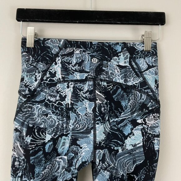 Lululemon Train Times 7/8 Pant 25" Eternal Wave Starlight Black Size 6 - Picture 8 of 8